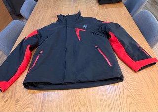 Chaqueta de esquí Spyder negra y roja