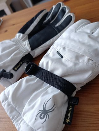 Guantes esquí Spyder Gore-Tex blancos