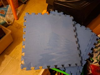 Colchoneta Puzzle Azul