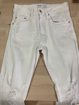 Pantalones vaqueros Bershka Super Skinny blancos