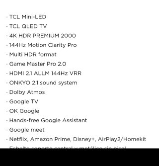 Televisor TCL C845 65 pulgadas