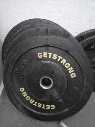 4 Discos bumpers de Pesas Olímpicas Getstrong 5kg