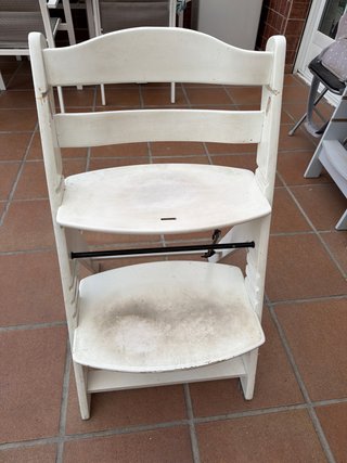 Trona infantil madera blanca