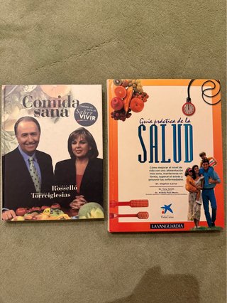 2 libros de alimentación sana y salud