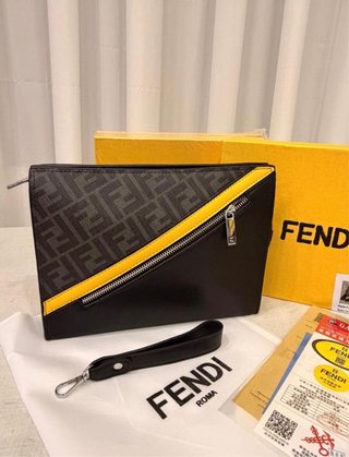 Pochette Fendi Nero Giallo