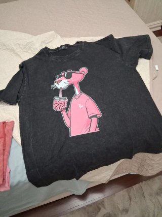 Camiseta Pink Panther Bebida Burbujas