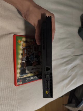 PS2 Slim Negra + Memoria + 2 Mandos