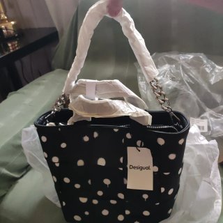 Bolso Desigual Negro con Lunares