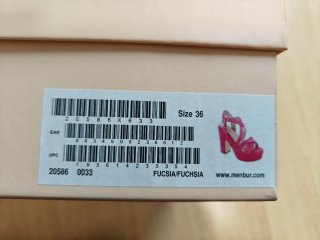 Sandalias Menbur tacón plataforma fucsia