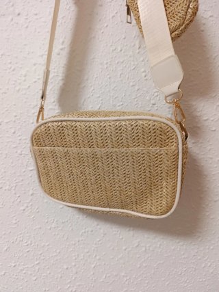 Bolso de playa tejido con monedero