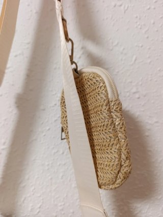 Bolso de playa tejido con monedero