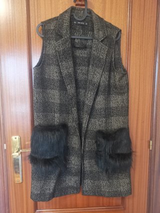 Chaleco largo Zara talla S