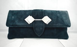 Pochette nera con dettaglio argento