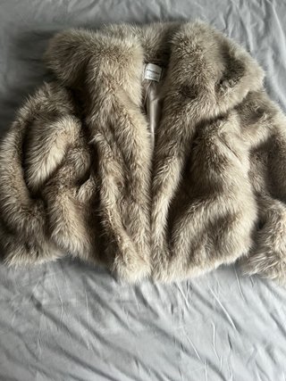 Abrigo de pelo beige