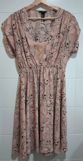 Vestido H&M Veraniego Estampado Talla EUR 42