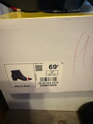 Botines Eram Azul Marino Talla 37