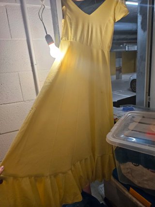 Traje de flamenca amarillo