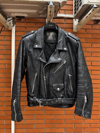 Cazadora Piel Biker estilo Perfecto 80s
