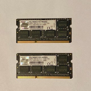 Memoria RAM 16GB (2x8GB) DDR3 1600MHz SO-DIMM