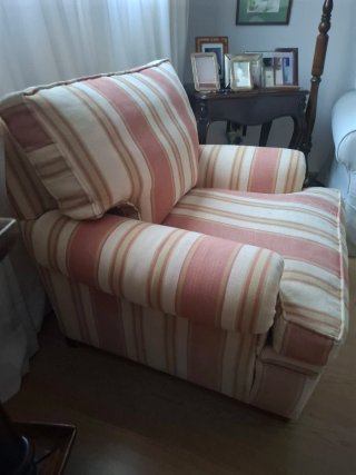 2 Butacas de salón a rayas