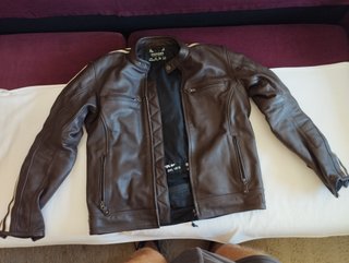 Chaqueta de cuero Oxford Bladon Marrón