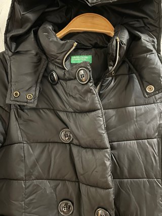 Chaqueta 3/4 Benetton Negra Talla 10