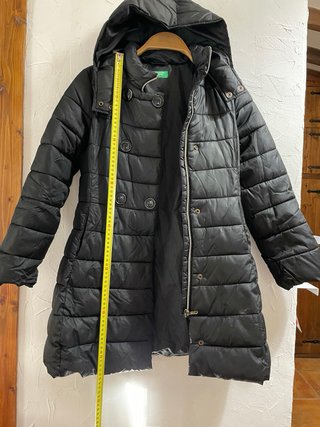 Chaqueta 3/4 Benetton Negra Talla 10