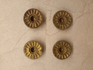 Lote 12 Rosetas Antiguas Bronce/Latón