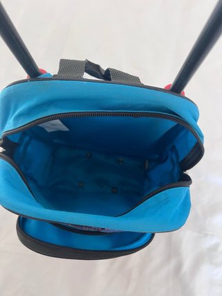 Mochila Escolar Ruedas Rayo McQueen Disney Azul