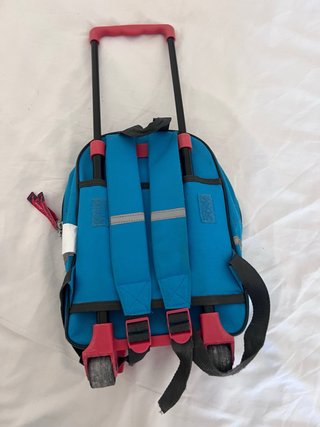 Mochila Escolar Ruedas Rayo McQueen Disney Azul