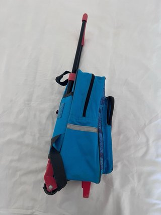 Mochila Escolar Ruedas Rayo McQueen Disney Azul