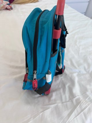 Mochila Escolar Ruedas Rayo McQueen Disney Azul