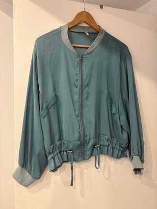 Chaqueta Bomber Verde Agua