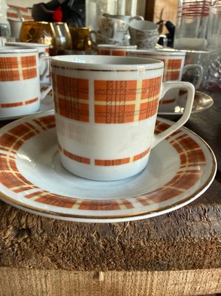 Set de Tazas de Café con Plato
