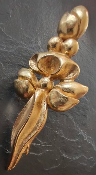 Broche Cruz en llamas Antorcha Véronique Cheranich