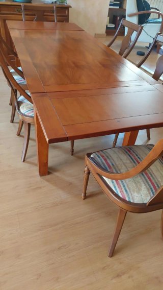 Conjunto mesa + 6 sillas