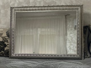 Espejo decorativo plateado