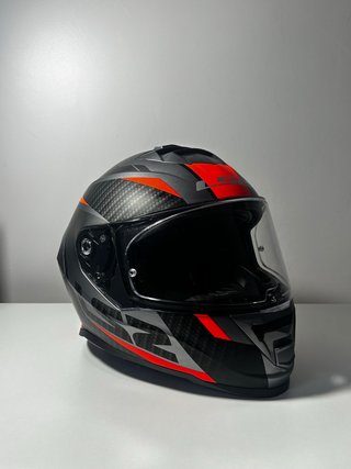 Casco Moto LS2 Storm II Negro/Naranja