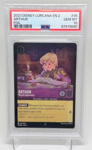 Carta Disney Lorcana Arthur 35/204 Foil PSA 10