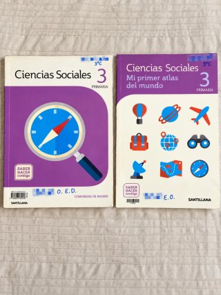 Ciencias Sociales 3 Primaria Santillana y atlas