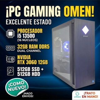 PC Gaming HP Omen 25L i5-13500, RTX 3060 12Gb,32Gb