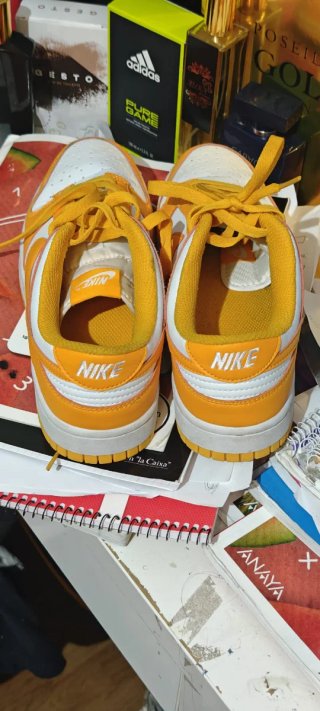 Zapatillas Nike Dunk Low Naranja y Blanco