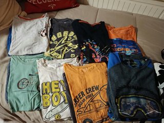 Lote 8 Camisetas Niño 11-13 Años. Pijamas verano