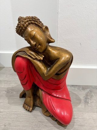 Figura Buda Dorado y Rojo