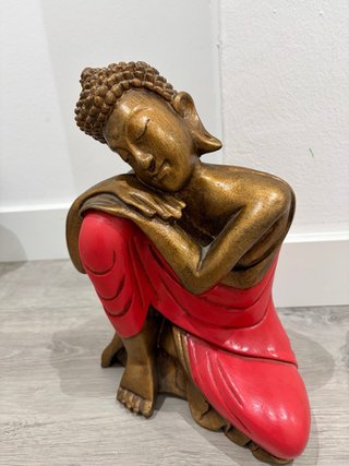 Figura Buda Dorado y Rojo