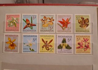 Francobolli Nicaragua del 1962 Serie Orchidee