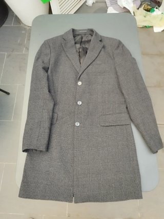 Abrigo de vestir caballero gris
