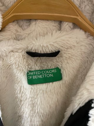 Chaqueta Benetton Negra con Capucha Talla 11/12