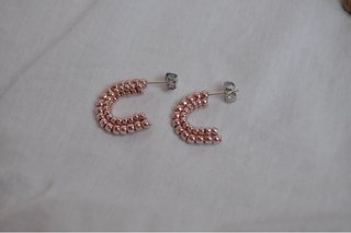 Orecchini Cerchietti Basic color oro rosa
