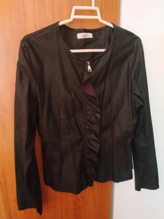 Chaqueta SHINE cuero negra
